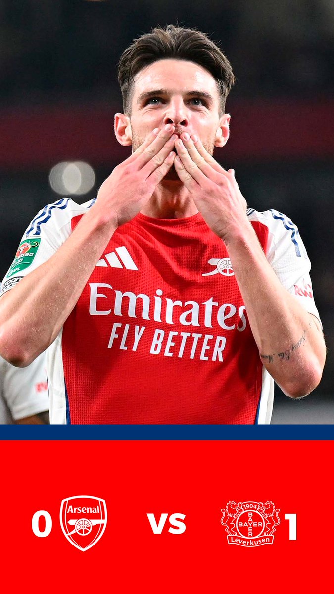 Derrota por la minima contra el Bayer Leverkusen, a mejorar que falta mucho aun.

Esto se saca adelante todos juntos!

#VamosGunners🔴⚪