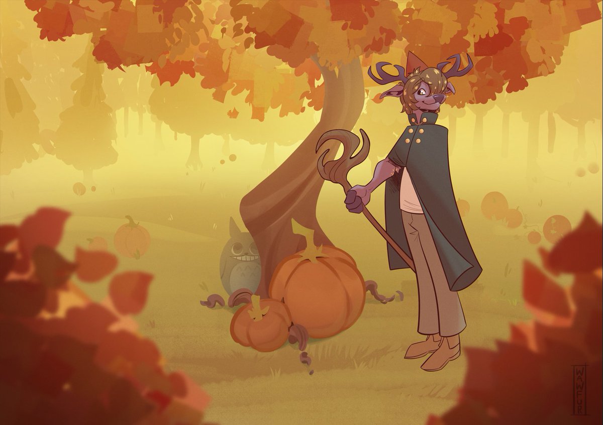 Happy Halloween from the purple deer! An amazing piece by <a href="/wawfur/">wawfur</a> 🦌🎃