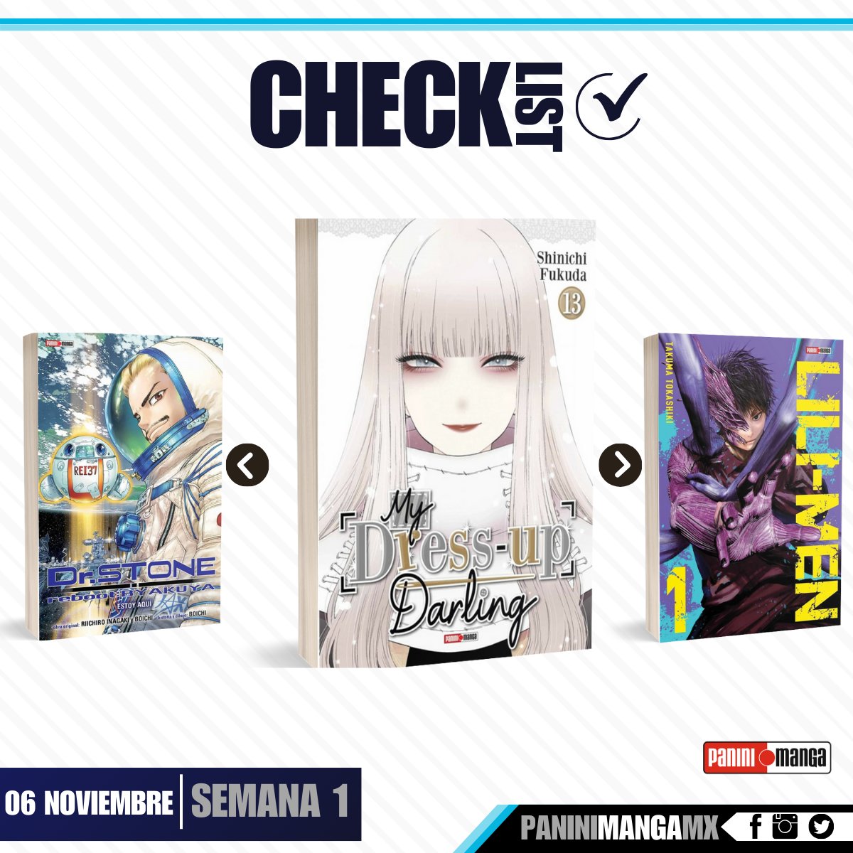 PaniniMangaMx's tweet photo. En la Primera semana de Noviembre llegarán varios títulos muy esperados.
¿Que estaban esperando para agregar a su colección? https://t.co/L8bZvJbl4K