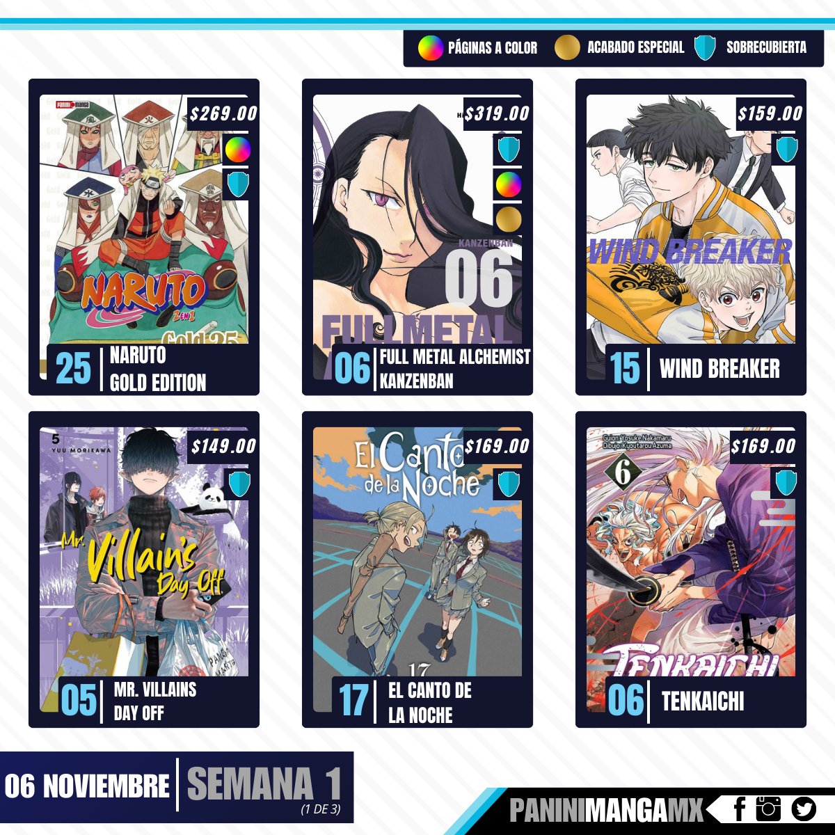 PaniniMangaMx's tweet photo. En la Primera semana de Noviembre llegarán varios títulos muy esperados.
¿Que estaban esperando para agregar a su colección? https://t.co/L8bZvJbl4K
