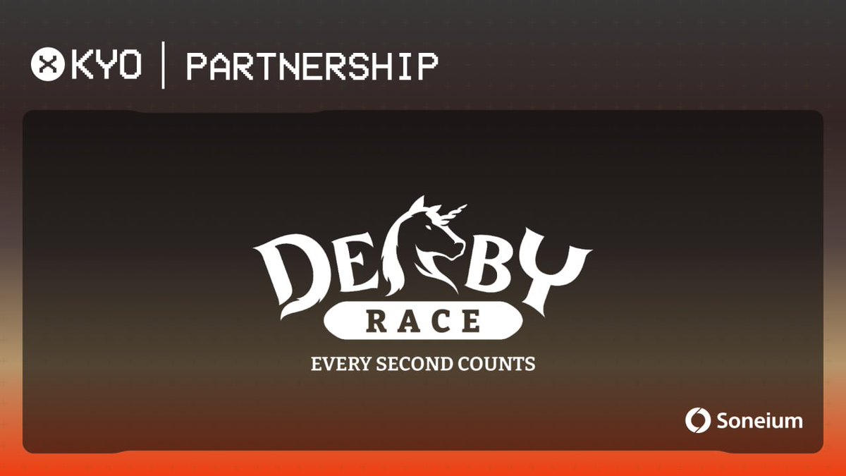DerbyRace joins KYO family!

<a href="/DerbyRaceGame/">Derby Race 💿</a>  is a real-time pick-to-earn horse racing game for everyone and a Spark incubation winner.

🥳We're starting a campaign on each other's platforms. 

Follow Derby and get our 2nd week's limited ticket
👉 app.kyo.finance/quest