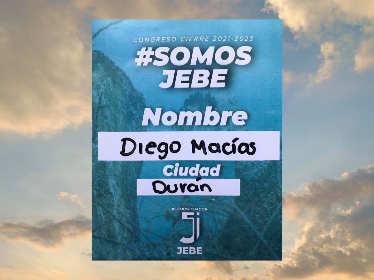 diegoe_87's tweet photo. Un resumen del último Congreso Nacional Somos JEBE de la @Jebe_ec en la ciudad de El Coca, Orellana 🤗

¡Sirviendo a mi Dios! 🙌🏼

#CongresoCierre2023 #ListosParaUnNuevoCongreso #FelizFinDeSemanaYFeriado 😎 https://t.co/Zc6PzdzZUD