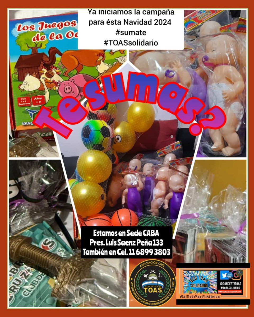 #sumate a ésta campaña Navideña 2024 a #TOASsolidario #REDSOLIDARIA <a href="/ConcertaTOAS/">ConcertaciónT.O.A.S</a> concertacióntoas.org