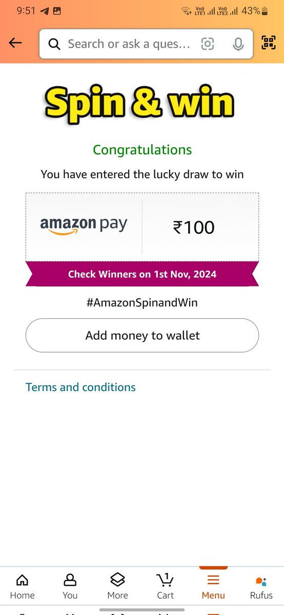 IamMasudParvez's tweet photo. #AmazonSpinandWin https://t.co/7KyjBmZHUm