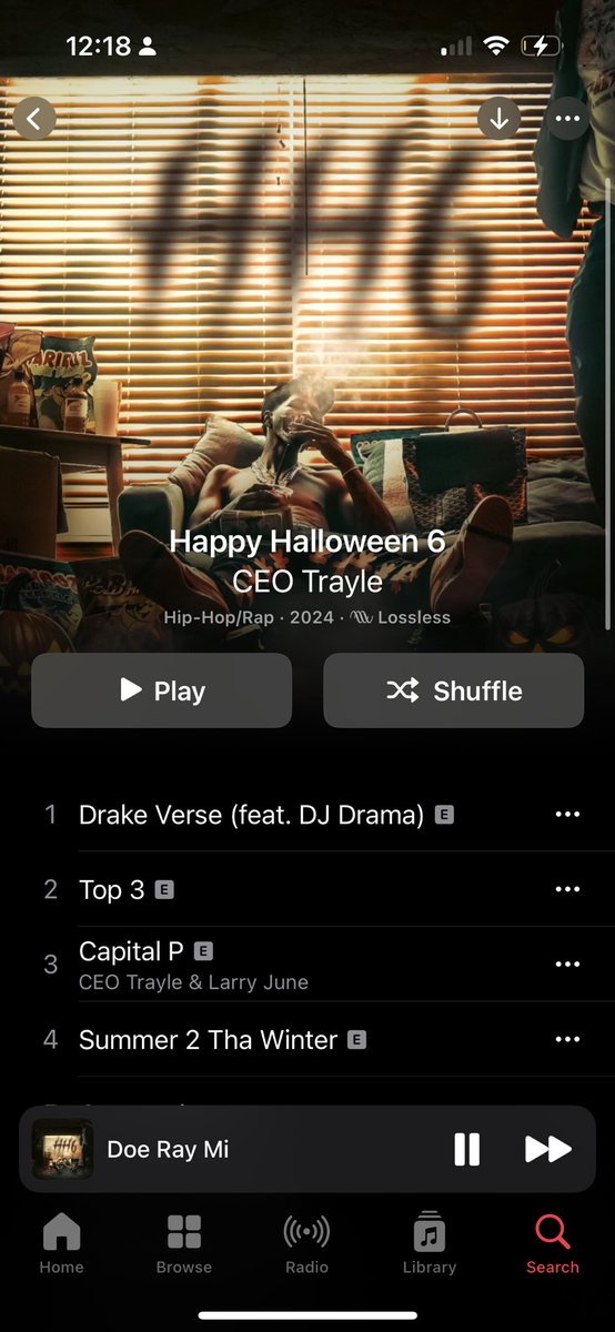 onlyonejmac's tweet photo. NEW CEO TRAYLE
#HH6 🎃 🚪
#11 Do Re Mi & #12 P’ZZZ
PROD. BY ME AND THE GUYS @6lement_ 👨🏾🔬
OUT NOW ‼️ https://t.co/ftmxn2A7NI