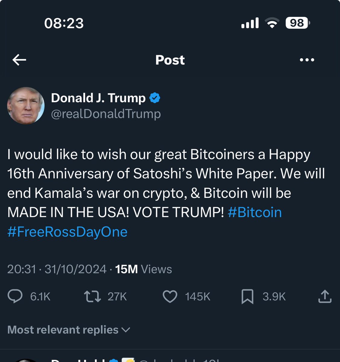 YarMeysam's tweet photo. Bitcoin #BTC #ETH #cryptocurrency https://t.co/kQtJfvN6Xs
