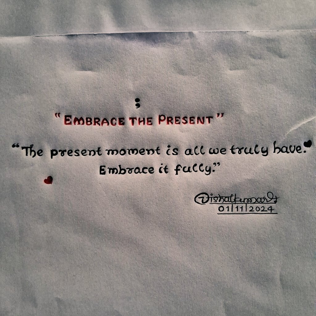 SuccessQuill's tweet photo. "Embrace the present, for it’s the only moment we truly have. 🌌✨ Let go of the past, release the future, and be here now.
#Quotes #Writers #Persent https://t.co/pW8o3mToSx