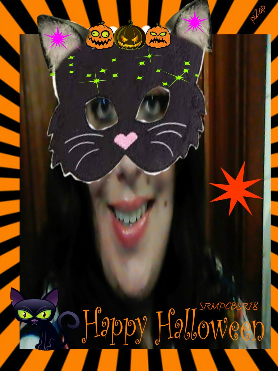 mpcaa14's tweet image. Oldie Halloween Kitty!❇😻🎃✨#piZap #HappyHalloween  #collage #mpcaa14 #2018 #selfiecat