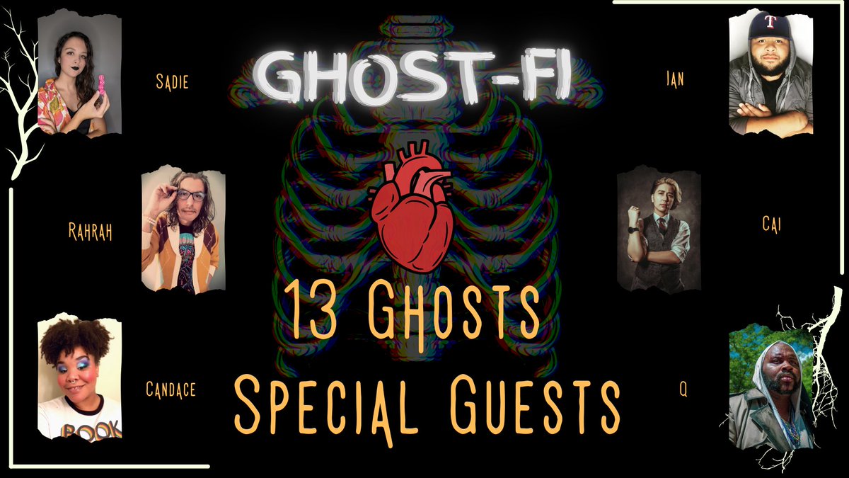 We'd like to send out a huge thank you to our incredible #GhostFi 13 Ghosts guests. <a href="/OakleafInsignia/">Sadie</a>, <a href="/rahrahstorytime/">Rahrah 🟦☁️</a>, <a href="/thecandacemarie/">Candace the Magnificent</a>, <a href="/YaBoiBIG/">✨ᛁᚨᛒᛟᛁᛒᛁᚷ✨</a>, <a href="/estelofimladris/">Cai K ➡️ 𝕙𝕒𝕤 𝕞𝕠𝕧𝕖𝕕 𝕥𝕠 🦋</a>, &amp; <a href="/Midnight_INQ/">Q. Qcifer if you're nasty 🍉</a>, you each shared such beautiful goodbyes with us &amp; we are so grateful that you joined our table!