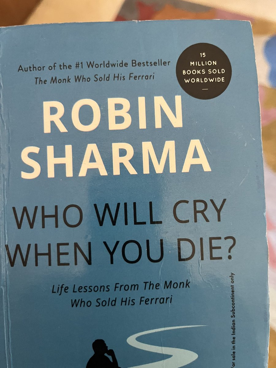 rajesh_ve's tweet image. Finished reading Who Will Cry When You Die? by Robin Sharma is a collection of life lessons and insights on living with purpose, joy, and authenticity. Through 101 short chapters,