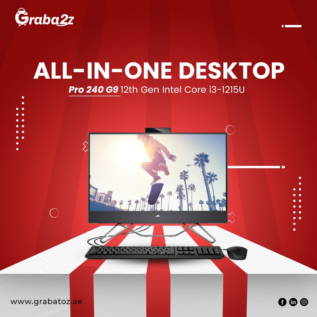 GrabAtoz's tweet photo. 🚀 Looking for a sleek, powerful desktop?
✨ HP Pro 240 G9 All-in-One with 12th Gen Intel Core i3-1215U
Visit 👉 https://t.co/2xkeBnaTds to make it yours!
#AllInOne #desktop #HP #Corei3 #Innovation #Grabatoz #technology #dubai
@everyone @followers @Grabatoz https://t.co/RJSvPfL5lY