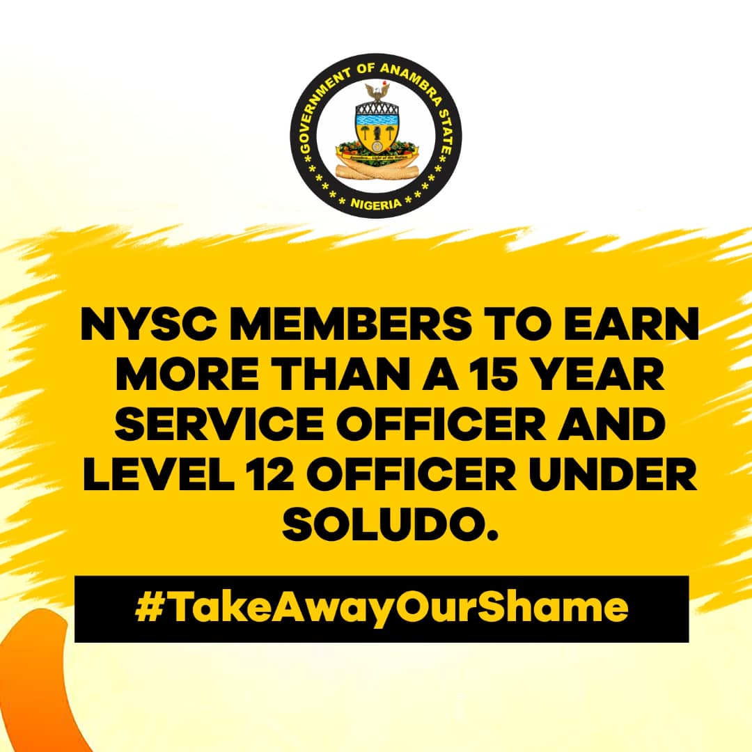 Eziokwu ana apụta.

October salary, not paid, organised labour alleged would stage a peaceful protest today.

What is the essence of promotion with this kind of salary structure?

Chekigodi level 6 &amp; 7, we going up or going down, level 8 &amp; 14.

Ndị Anambra, Solution Is Here!!