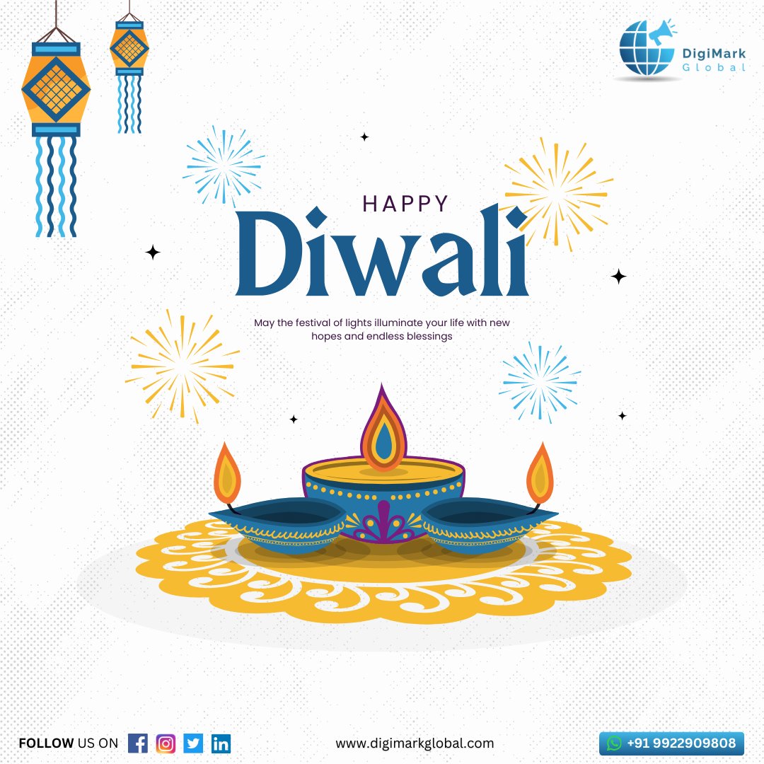 DigimarkGlobal's tweet photo. ✨ Wishing you a Diwali filled with joy, prosperity, and radiant moments! May this Festival of Lights bring warmth to your heart and home. Happy Diwali! ✨🌟

#Diwali #Diwali2024 https://t.co/IQC4NrChGP