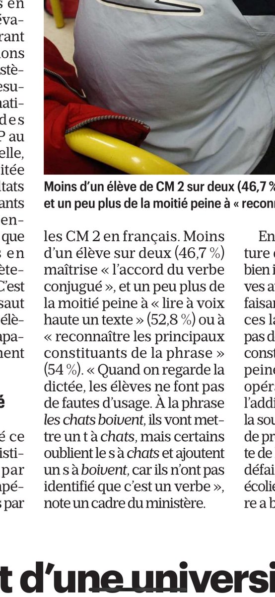 Au secours le niveau des CM2 !
