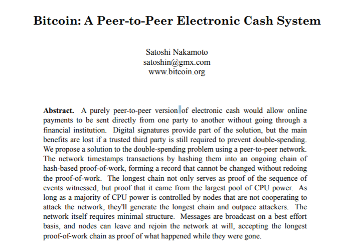 The Bitcoin whitepaper, published 16 years ago by Satoshi Nakamoto on October 31, 2008, titled Bitcoin: A Peer-to-Peer Electronic Cash System, laying the foundation for an entire ecosystem of cryptocurrencies and blockchain technology. #Bitcoin16Years #BitcoinAnniversary #中本聪