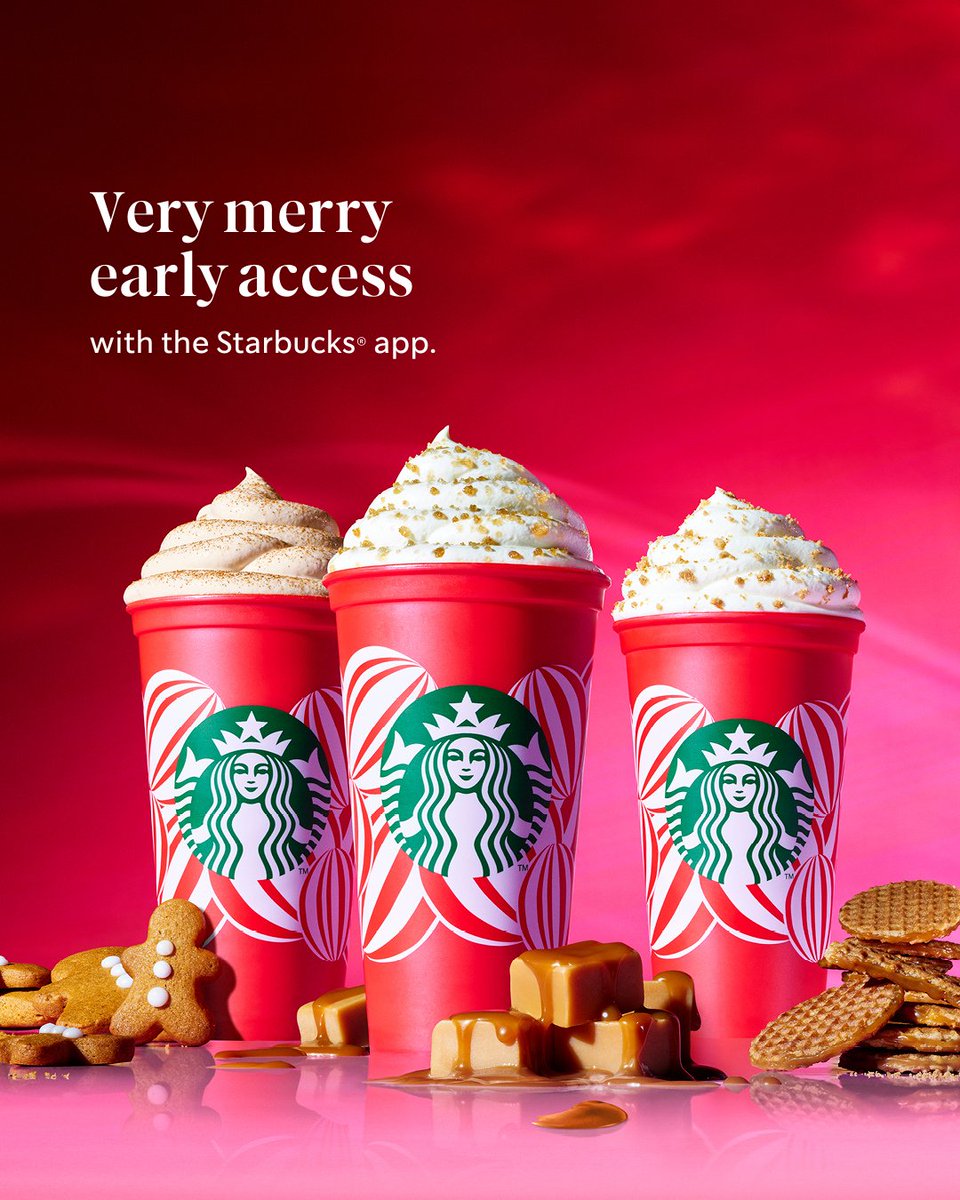 Guess who’s back? 🥤
Starbucks Rewards members you get to try our holiday classics before anyone else.
Not a member? Download the Starbucks app and join today! 📱