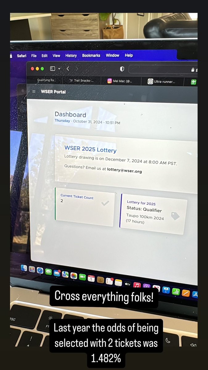 mel5mac's tweet image. Ok folks, gotta be in it to win it, even if the odds were 1.482% for 2 tickets last year. Maybe I shouldn’t post and less people will put in?!🤣