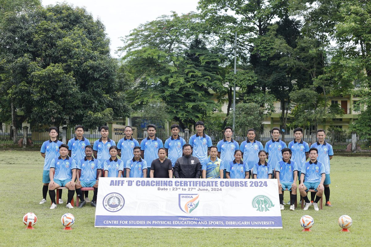 CSPESDU17092009's tweet photo. AIFF D COACHING CERTIFICATE COURSE FROM  23 TO 27 June 2024 ORG. BY CSPESDU under the aegis of #AllIndiaFootballFederation &amp;  #AssamFootballAssociation
@ncteDelhi @IndianFootball @DibruUniv https://t.co/Ac1QUceFbs