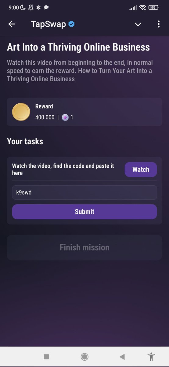 VaveylaCrypto's tweet photo. SOLVED! Tapswap Code's 1 November 📅

■ - Art Into a Thriving Online Business
☞ - k9swd

■ - Gaming into Cash
☞ - l4le1t

■ - Game Playtesting
☞ - g8wqa

■ - Stay Productive
☞ - w4h9a

#TAPSWAP #TapSwapCode
#tapswapcodes https://t.co/xGjxQGNoCx
