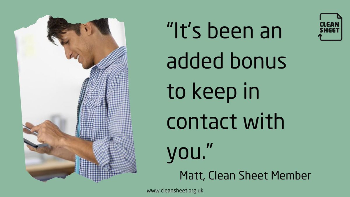 CleanSheet_UK's tweet photo. Our Members (people with a conviction) don't get passed around from pillar to post. We treat everyone with respect and work individually to support Members in their search for a sustainable job.
#cleansheet #everyonecounts #tailoredsupport https://t.co/I6cw16YNoz