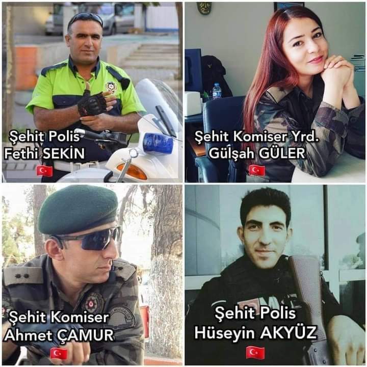 Bugün Şehit Polis Fethi Sekin, Şehit Komiser Yardımcısı Gülşah Güler, Şehit Komiser Ahmet Çamur ve Şehit Polis Hüseyin Akyüz'ün doğum günü.

Ad gününüz kutlu olsun.!