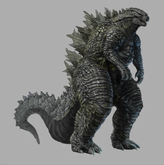 前に描いたドハゴジの改修を一旦終わりました。 何かの新たなる発見があったら、そのイラストの改修を再開するつもりです(*`・ω・)ノ 実は奴もまた明確に笑顔をするゴジラでもあります