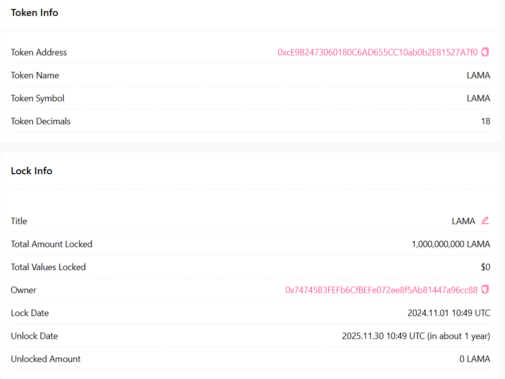 Lama_CTO's tweet photo. LAMA Freedom Foundation’s third lock-up for $LAMA is complete. 

#Lama #LamaFreedomFoundation #BNBChain https://t.co/UKAZzZXlmO