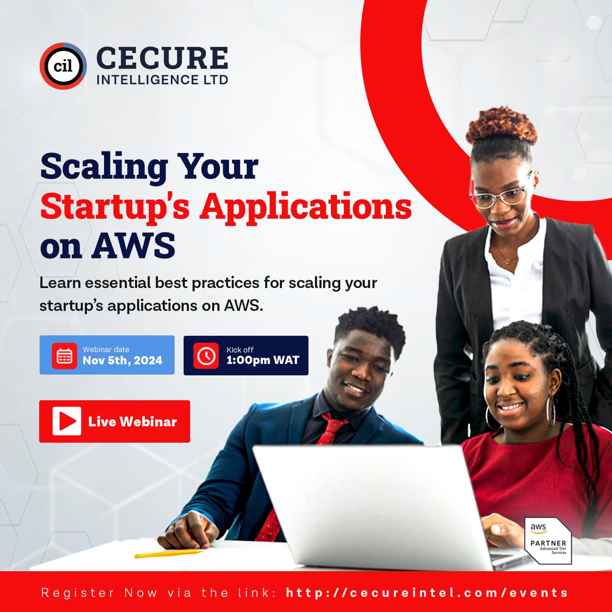 cil_teams's tweet image. Join our webinar and learn to scale your startup securely on AWS
Nov 5, 1PM WAT

Topics:
• Compliance &amp;amp; security
• Flexible infrastructure
• Scaling best practices

Register:  zurl.co/9BrX 

#AWS #StartupGrowth #ScaleWithAWS