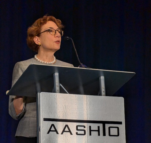 AASHTOsean's tweet photo. “We need to show communities on ground how investments from the IIJA benefitted them.” –Polly Trottenberg @USDOT dept. sec. at the #aashtoAM in Philadelphia. #transportation #road #infrastructure #construction #highway #roadway #bridge #multimodal @aashtospeaks @USDOTFHWA https://t.co/ylPG4eRnoS