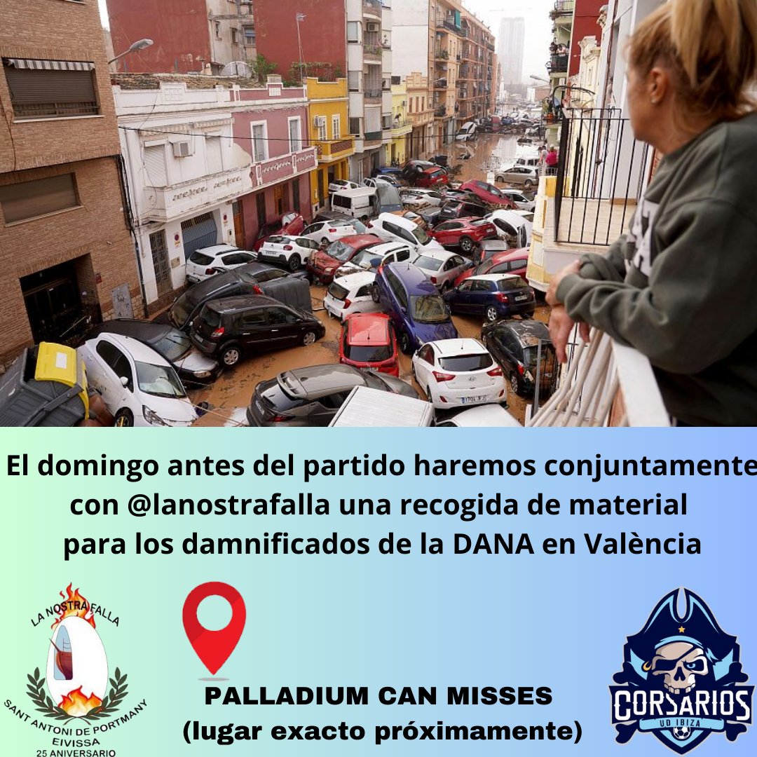 OS ESPERAMOS!!!!!

TODO EL MATERIAL RECOGIDO IRÁ DIRECTAMENTE A "LANOSTRAFALLA"

Cualquier aportación, por pequeña que sea, es un granito de arena para ayudar en este desastre.

<a href="/ibizaud/">UD Ibiza 🩵</a> 💙