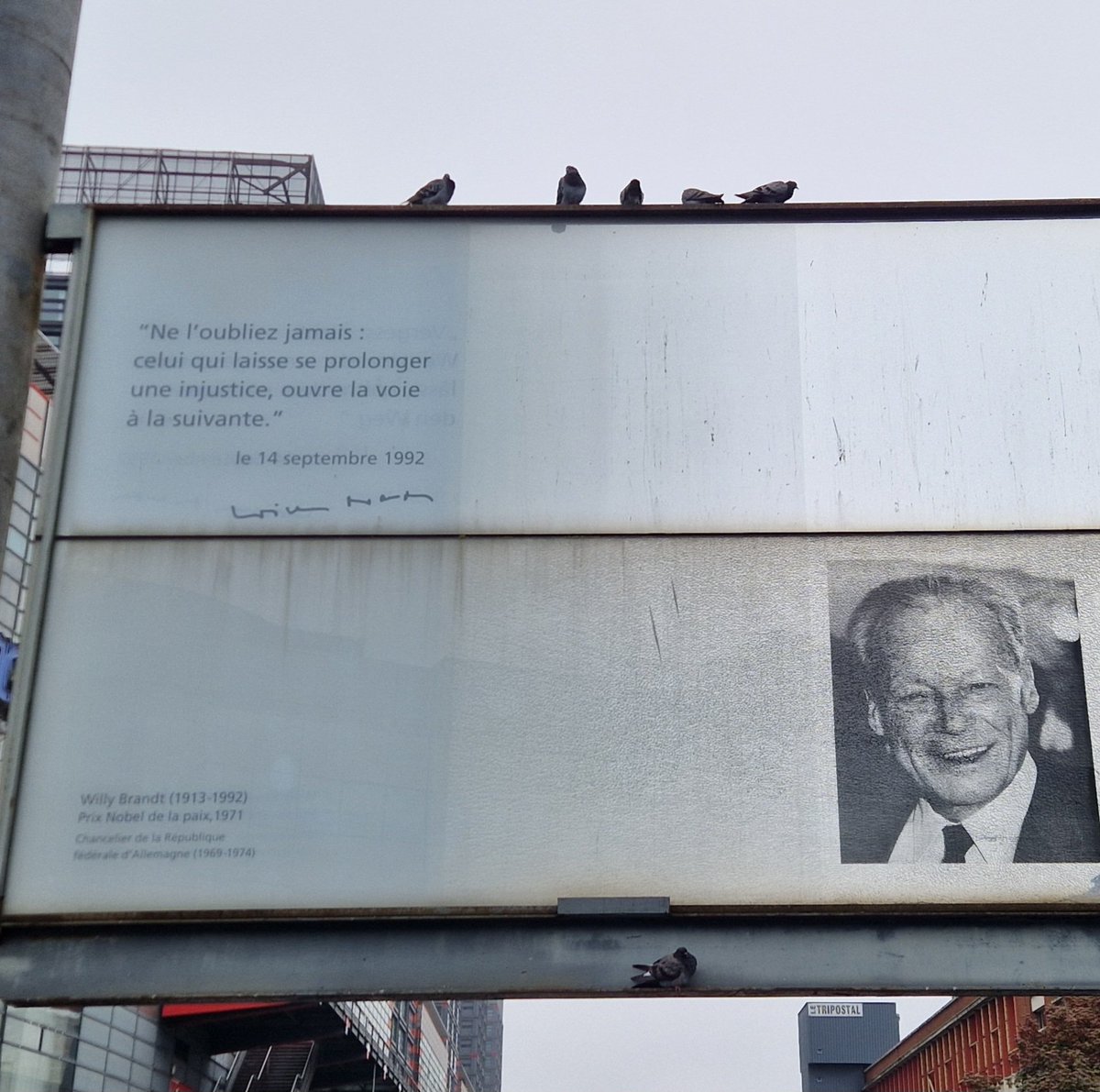 edmeier_'s tweet photo. "Vergesst nicht: Wer Unrecht lange geschehen lässt, bahnt dem nächsten den Weg.“
—Willy Brandt https://t.co/qUNXyOObKM