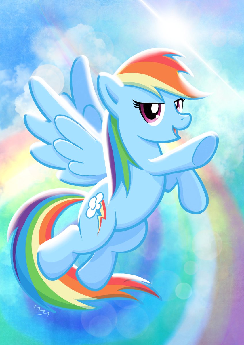We're back baby! Thoroughly enjoyed making this Rainbow Dash commission – think it's finally time to have a go at some Mark Your Mark art as we've finally finished all the seasons of Friendship is Magic.
