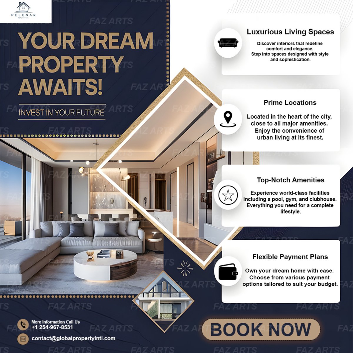 fazarts's tweet image. I make this elegant real estate promotion for a client, highlighting the essence of luxury, prime locations, and modern amenities. 🏡✨

#RealEstate #PropertyPromotion #GraphicDesign #CreativeDesign #DesignCommunity #VisualDesign #DigitalIllustration #Illustration #GamingDesign