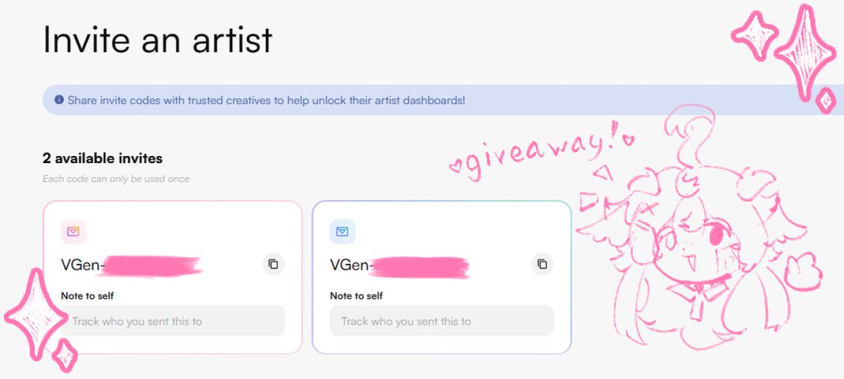 —— ✅ i finally got verified! yk what that means ...
i want to support artists, so i am opening up a small giveaway for a VGen code !! (˶˃ ᵕ ˂˶) 💗

a few requirements though:
⸝⸝ like &amp; RT + follow <a href="/hyperkoro/">𝙠𝙤𝙧𝙤𝙧𝙤​ ✷ 𝘣𝘪𝘨 𝘣𝘢𝘯𝘨 𝘷𝘵𝘶𝘣𝘦𝘳 🪽</a> + reply w/ your portfolio

good luck ! 💚
#VGenCode #VGen