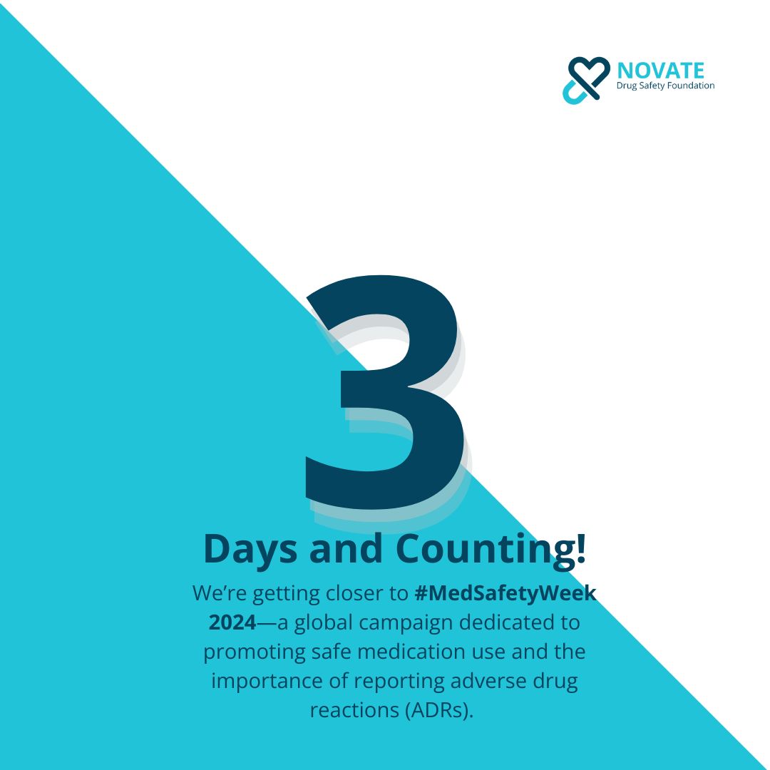Novate_PV's tweet image. 3 Days and Counting! 🚀

Get ready for #MedSafetyWeek 2024! In just three days.

With insights from trusted experts, we’ll uncover how following prescriptions and reporting side effects can lead to a healthier, safer society.

Let’s take action for medication safety

#MedSafety2
