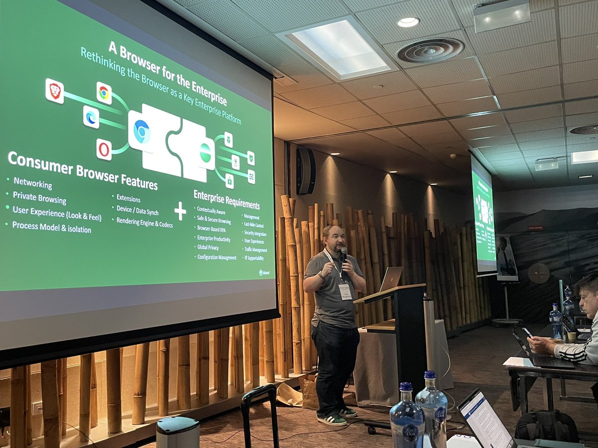 Paul Murgatroyd on enterprise browser #e2evc 
#EUC #island