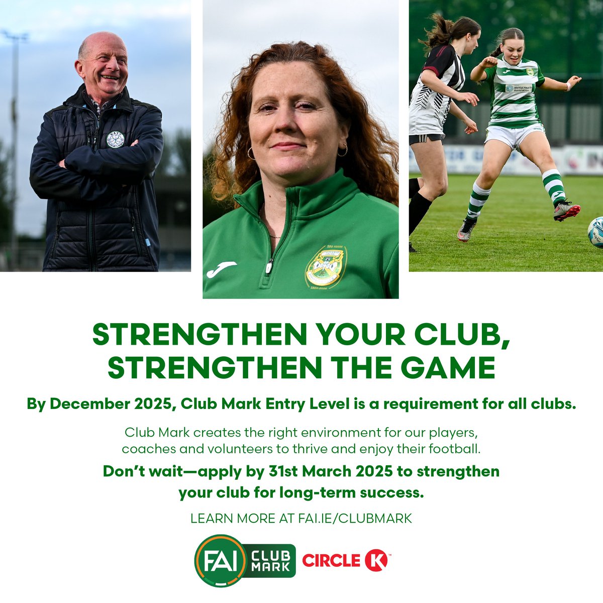 Creating the right environment for our players, coaches and volunteers 💚

FAI Club Mark to be mandatory by December 2025 ⚽️

Learn more 👉 fai.ie/latest/fai-mak…