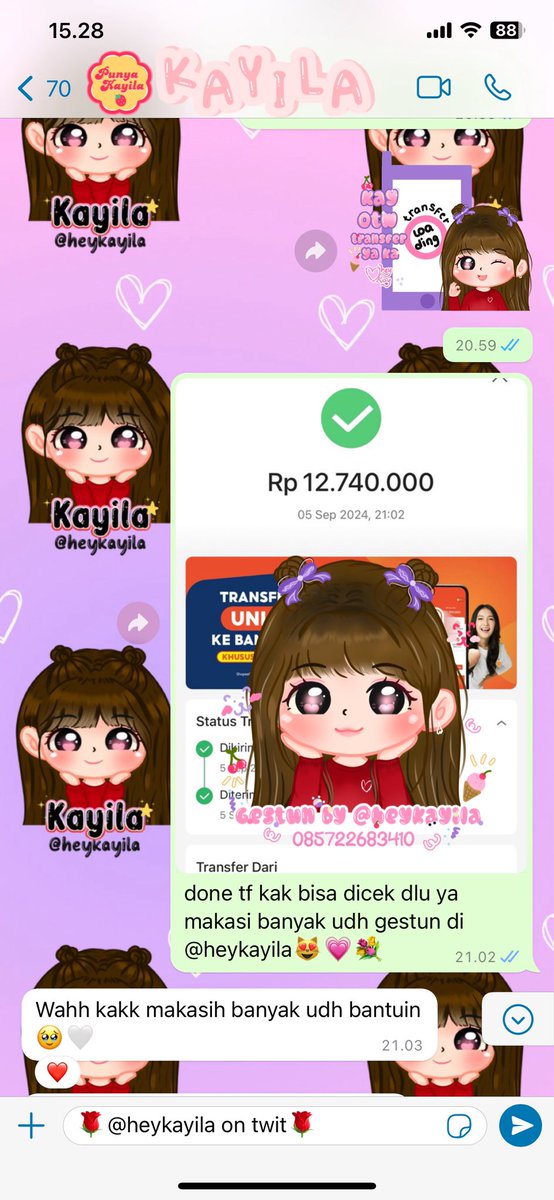 heykayila's tweet photo. ꒰ ♡ | 𝑮𝑬𝑺𝑻𝑼𝑵 𝑩𝑰𝑮 𝑵𝑶𝑴 ! ꒱ 🎀
 
⠀⠀⠀:¨·.·¨: gestun kredivo . 💬

᧔࿔᧓ via va tiktok Rp 14.000.000
᧔࿔᧓ via va shopee Rp 12.000.000

📞 :: https://t.co/sfMnCHa4nb
📆 :: Sept, 2024. https://t.co/gMxZAXgL4d
