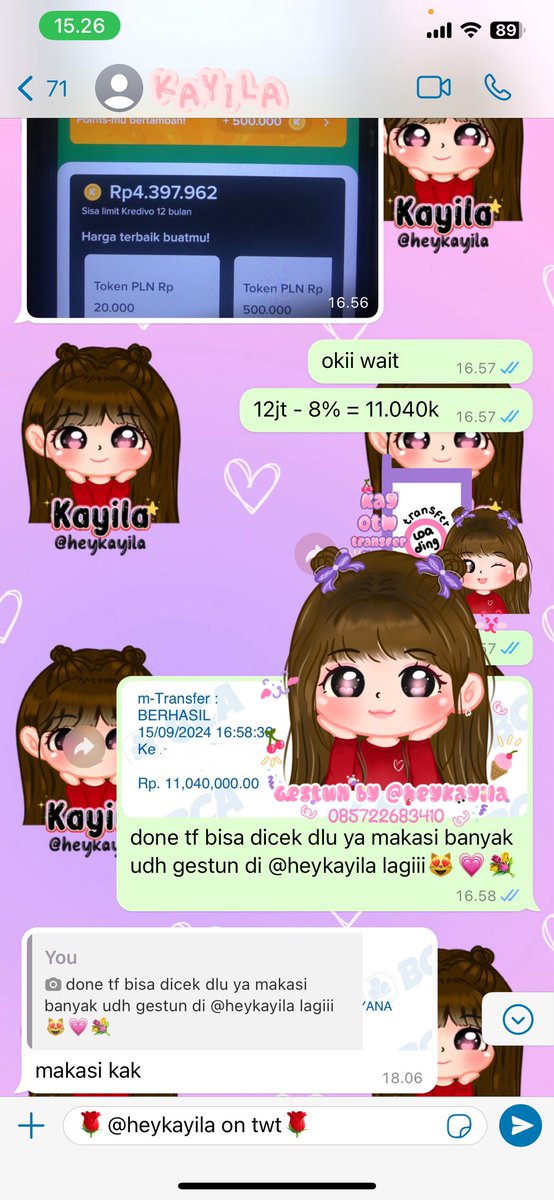 heykayila's tweet photo. ꒰ ♡ | 𝑮𝑬𝑺𝑻𝑼𝑵 𝑩𝑰𝑮 𝑵𝑶𝑴 ! ꒱ 🎀
 
⠀⠀⠀:¨·.·¨: gestun kredivo . 💬

᧔࿔᧓ via va tiktok Rp 14.000.000
᧔࿔᧓ via va shopee Rp 12.000.000

📞 :: https://t.co/sfMnCHa4nb
📆 :: Sept, 2024. https://t.co/gMxZAXgL4d