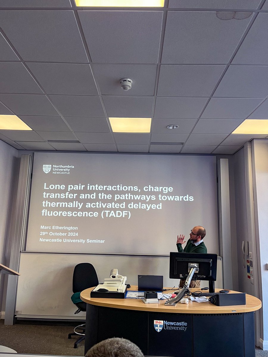 Marc Kenneth Etherington (@m_k_etherington) on Twitter photo A pleasure to present some recent work <a href="/ChemistryNCL/">Newcastle Chemistry</a> earlier this week. Thanks <a href="/r_armstrong_lab/">Roly Armstrong</a> for the invite and <a href="/fabiocuci/">Fabio Cucinotta</a> for chairing. Great discussions with our neighbours demonstrating the wealth of activity we have in physical chemistry in the NE. #FluorescenceFriday A pleasure to present some recent work <a href="/ChemistryNCL/">Newcastle Chemistry</a> earlier this week. Thanks <a href="/r_armstrong_lab/">Roly Armstrong</a> for the invite and <a href="/fabiocuci/">Fabio Cucinotta</a> for chairing. Great discussions with our neighbours demonstrating the wealth of activity we have in physical chemistry in the NE. #FluorescenceFriday