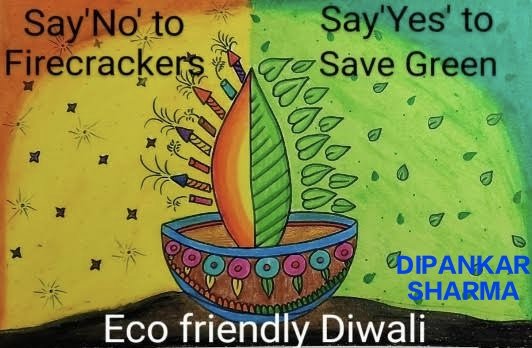Let's Pledge for a Eco-Friendly Diwali to protect our Next Generation
1. This Diwali, let's go green &amp; keep our planet clean!
2. Celebrate a pollution-free Diwali with eco-friendly lights shine brighter than fireworks
3. Save the environment, one eco-friendly Diwali at a time.