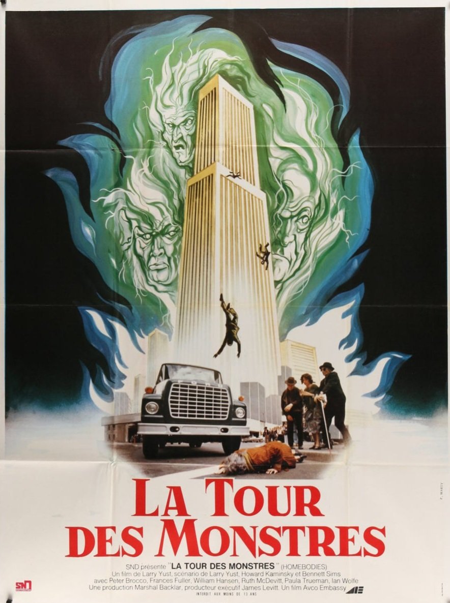 TheFilmFair's tweet photo. French film poster for #Homebodies (1974 - Dir. #LarryYust) https://t.co/7RnLs1i0gs