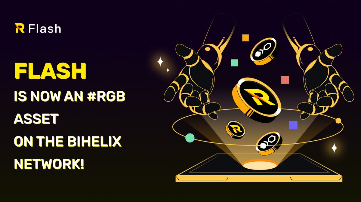 🚀 Flash is now an #RGB asset on the BiHelix network! 

⚡ With millisecond transfers via Lightning Network and smart contract support for RGB assets, Flash is boosting speed and flexibility. Stay tuned for the future of decentralized finance!

<a href="/FlashBtc_/">Flash</a> <a href="/BiHelix/">BiHELIX</a> #Bitcoin