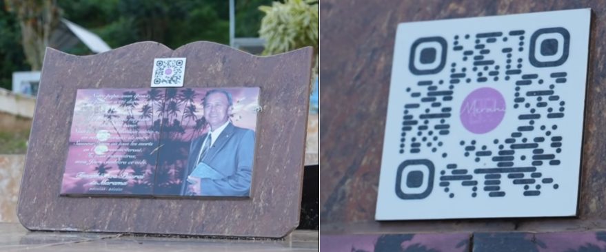 #Innovation - #Polynésie : Un « hommage éternel » avec des #QRcodes sur les tombes des défunts

➡️tinyurl.com/6b4ynmt6

➡️ La toute nouvelle entreprise a déjà reçu plusieurs commandes à la veille de la Toussaint. Hotuarii Colombani et sa compagne proposent des petites plaques