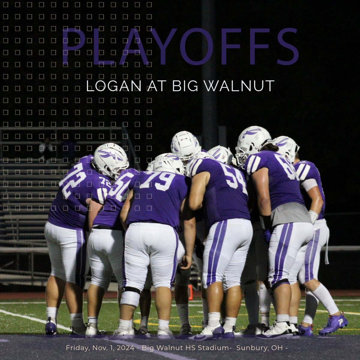 logan_football's tweet image. Playoffs, baby! It’s #GameDay, #ChieftainNation!

When: 7:00
Where: Big Walnut HS Stadium, Sunbury
📻: 98.3 WLGN and streaming
📺: NFHS Network App ($)

#gochiefs #forthetribe #fivestones