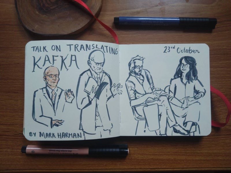 Oxford Kafka (@oxfordkafka) on Twitter photo Delighted to share this wonderful sketch of our evening with Mark Harman, feat. <a href="/CaroDuttlinger/">Carolin Duttlinger</a> and Ian Ellison, by <a href="/LincolnOutreach/">Lincoln College Oxford</a> student Elizabeth Nightingale! Delighted to share this wonderful sketch of our evening with Mark Harman, feat. <a href="/CaroDuttlinger/">Carolin Duttlinger</a> and Ian Ellison, by <a href="/LincolnOutreach/">Lincoln College Oxford</a> student Elizabeth Nightingale!