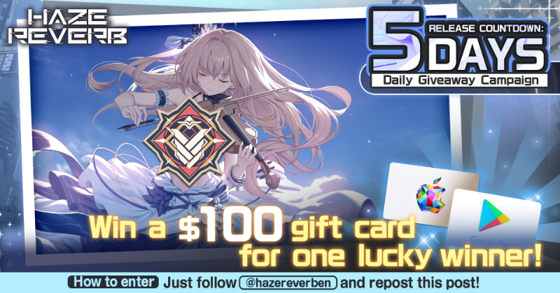 hazereverben's tweet photo. 【5 Days to Go!】

🌟 Just 5 days until you can explore the rich world of Haze Reverb! Uncover hidden lore, meet unforgettable characters, and forge your path in this post-apocalyptic adventure.
🎁 Follow + Repost for a chance to win a $100 gift card!

#HazeReverb #Giantess