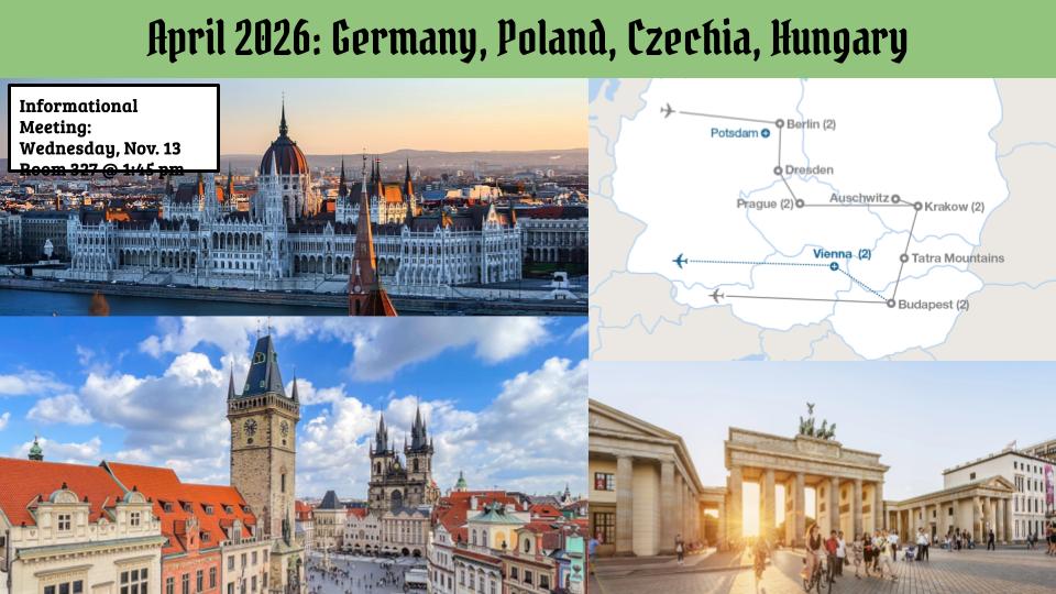 Attention all future travelers! There's an informational meeting about next year's trip on Wednesday, November 13 in Mr. Dunn's room (rm 327) after school! Let Mr. Dunn, Ms. Reagan, or Mr. Davidson know if you have any questions! #WHPantherPride