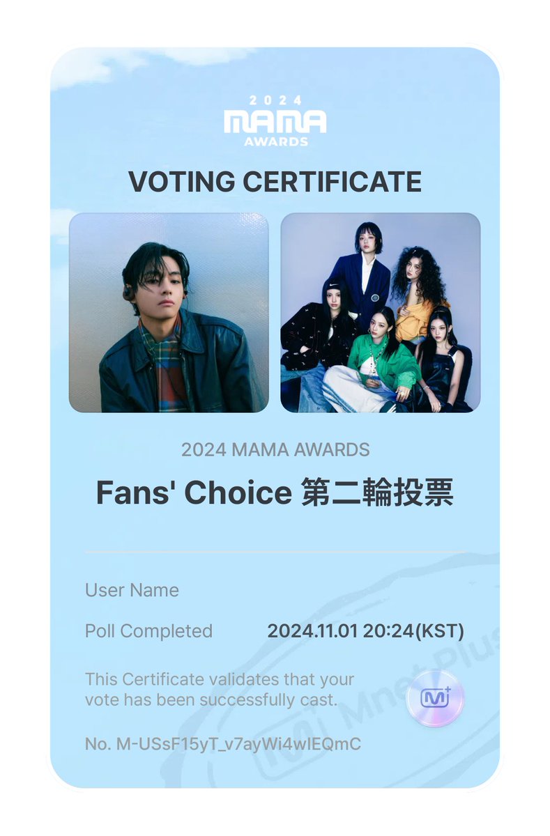 Jianren22's tweet photo. 2nd round is now starting so please don't forget to cast your vote to NewJeans.

#2024MAMAVOTE #NewJeans https://t.co/kfI2UawdW4