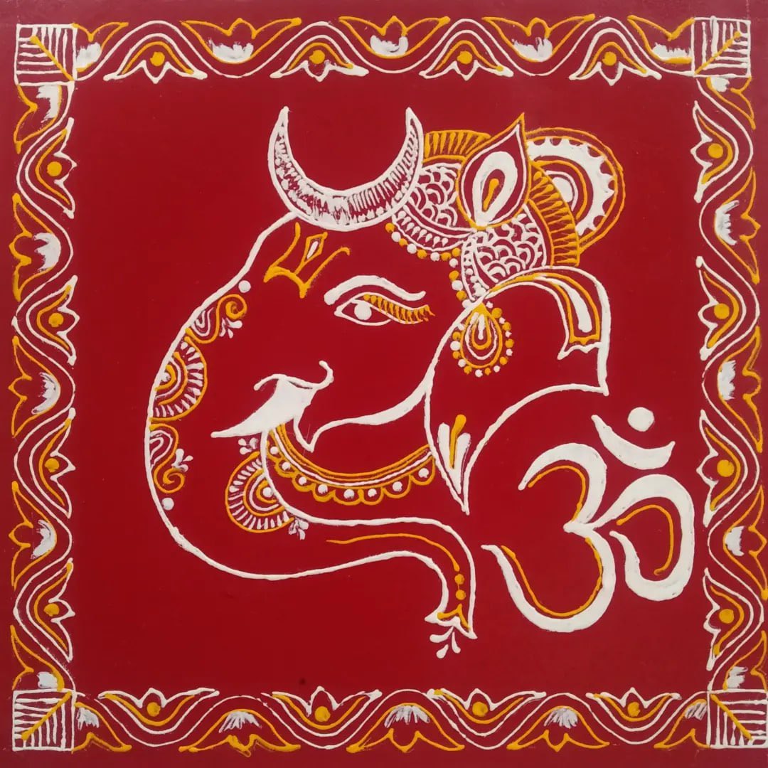 Gemsof_Bharat's tweet photo. 14.Aipan Painting , Uttarakhand: It is a ritualistic folk art of Uttarakhand, mainly practiced by women of Kumaon region. https://t.co/EqbJel7oTV
